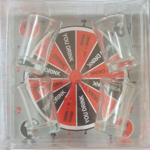Drinking Game - Spin-a-Drink shot glass game with glasses