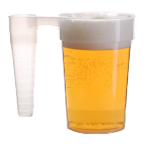 Stackable Beer Mug with beer inside